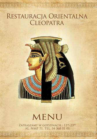 Katalog Restauracja Cleopatra | Menu Restauracja Cleopatra | 15.02.2021 - 15.02.2022