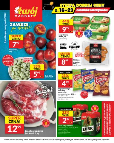 Promocje Supermarkety w Grodzisk Mazowiecki | TwA3j Market gazetka de Twój Market | 29.06.2022 - 5.07.2022