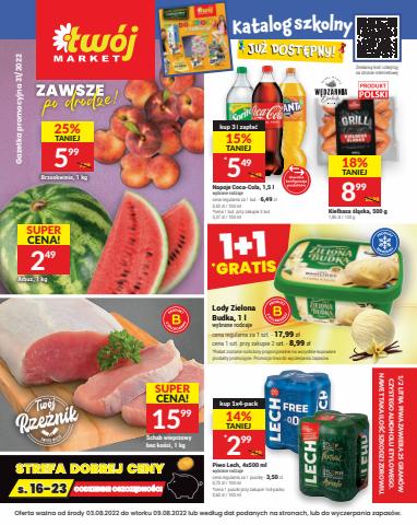 Katalog Twój Market w: Gniezno | TwA3j Market gazetka | 3.08.2022 - 9.08.2022