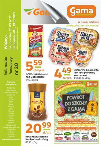 Promocje Supermarkety w Łódź | Gazetki Gama de GAMA | 27.09.2022 - 30.09.2022