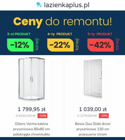 Katalog Łazienkaplus.pl w: Kraków | Ceny do remontu -12%-42% taniej | 23.05.2022 - 6.06.2022