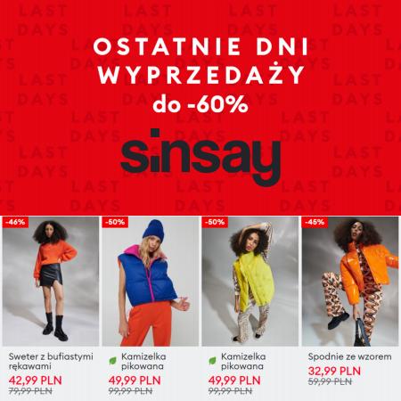 Katalog sinsay w: Płock | Wyprzedaż do -50% | 31.01.2023 - 6.02.2023