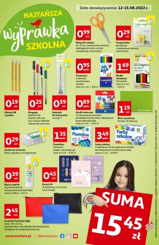 Katalog Auchan | Najtańsza wyprawka szkolna | 12.08.2022 - 15.08.2022