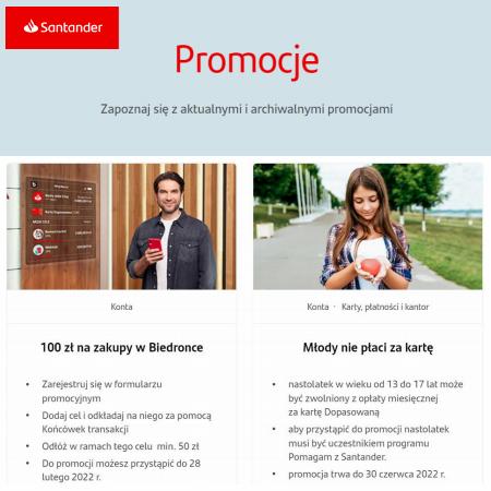 Promocje Banki i ubezpieczenia w Wołomin | Promocje de Santander | 16.02.2022 - 30.05.2022