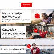 Promocje Banki i ubezpieczenia w Kraków | Aktualne Promocje de Santander | 18.04.2023 - 18.07.2023