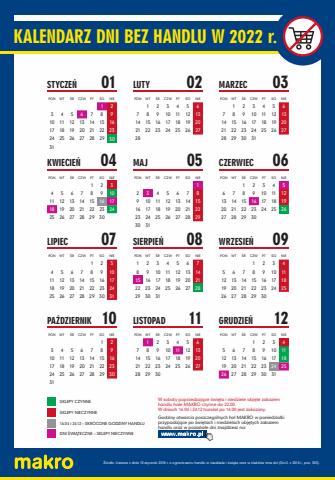 Katalog Makro | Kalendarz niedziel bez handlu | 29.08.2022 - 31.12.2022