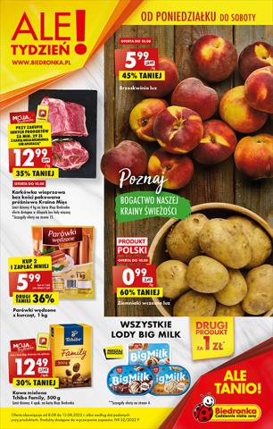 Promocje Supermarkety w Piaseczno | Biedronka gazetka de Biedronka | 8.08.2022 - 13.08.2022