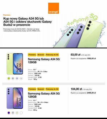 Katalog Orange | Kup nowy Galaxy A34 5G lub A54 5G i odbierz słuchawki Galaxy Buds2 w prezencie | 20.03.2023 - 2.04.2023