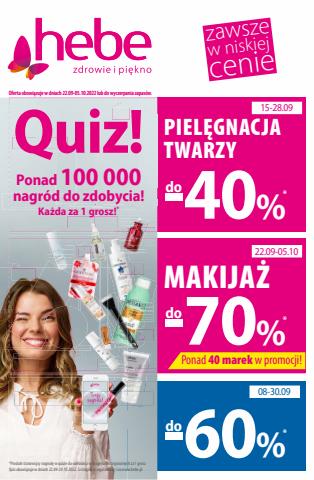 Promocje Perfumy i kosmetyki w Poznań | Ulotka Wrzesień de Hebe | 22.09.2022 - 5.10.2022