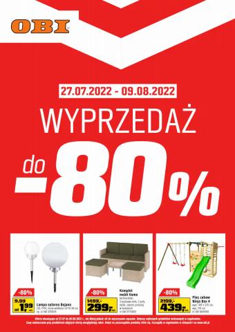 Promocje Budownictwo i ogród w Pruszków | Wyprzedaż do -80% de OBI | 27.07.2022 - 9.08.2022