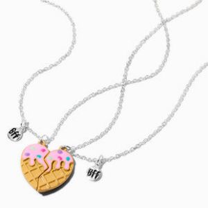 Best Friends Ice Cream Cone Heart Pendant Necklaces - 2 Pack za 38,94 zł w Claire's