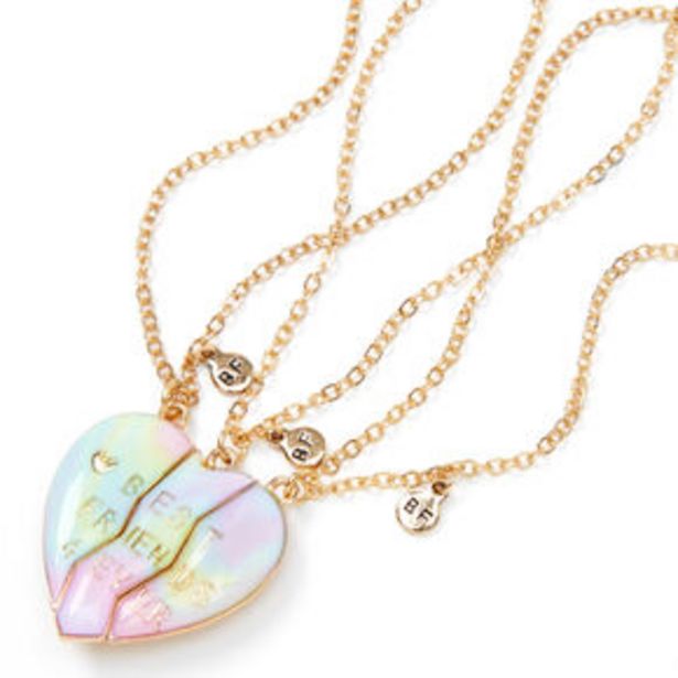Best Friends Pastel Ombre Heart Pendant Necklaces - 3 Pack za 6 zł