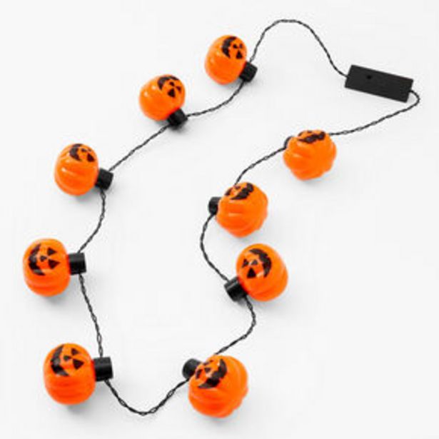 Halloween Jack-O-Lantern Lite Up Necklace - Orange za 4,2 zł w Claire's