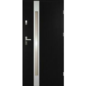 Drzwi zewnętrzne stalowe wejściowe Temidas Czarny 80 prawe OK Doors Trendline za 1297 zł w Leroy Merlin