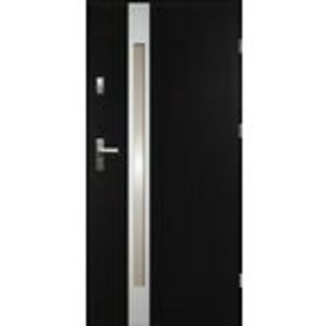 Drzwi zewnętrzne stalowe wejściowe Temidas Antracyt Czarny 80 prawe OK Doors Trendline za 1397 zł w Leroy Merlin