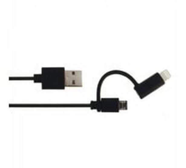 Kabel XQISIT USB - Micro USB Lighting Czarny za 2497 zł