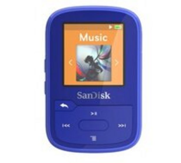 Odtwarzacz MP3 SANDISK Sansa Clip Sport Plus 16GB Niebieski za 129 zł