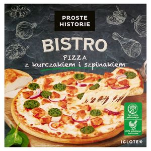 Proste Historie Bistro Pizza z kurczakiem i szpinakiem 435 g za 8,49 zł w Torimpex