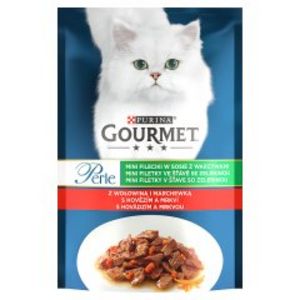 Gourmet Perle Karma dla kotów mini fileciki w sosie z wołowiną i marchewką 85 g za 5,89 zł w Spar