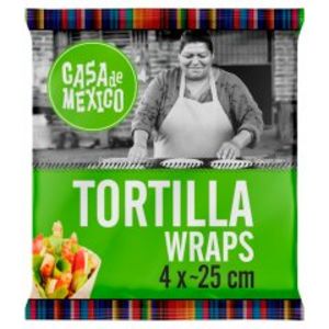 Casa de Mexico Tortilla wrap 25 cm 240 g (4 sztuki) za 6,49 zł w Spar