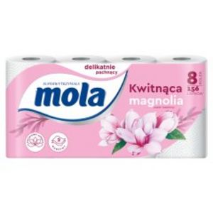 Mola White Papier toaletowy kwitnąca magnolia 8 rolek za 8,99 zł w Spar