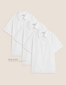 3pk Girls' Slim Fit Easy Iron School Shirts (2-16 Yrs) za 64 zł w Marks and Spencer