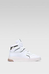 Półbuty Badura 1083-02 BiałyBadura - Sneakersy skórzane wysokie za 180,99 zł w CCC
