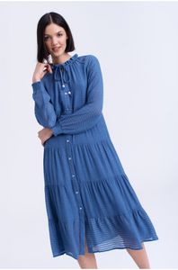 Sukienka z długimi rękawami, ciemnoniebieska za 99,99 zł w Greenpoint