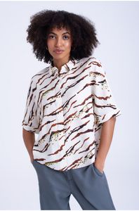 Luźna, wiskozowa koszula w zwierzęcy print za 79,99 zł w Greenpoint