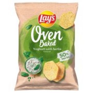 Lay's Oven Baked Pieczone formowane chipsy ziemniaczane o smaku jogurtu z ziołami 110 g za 669 zł w Hale Banacha